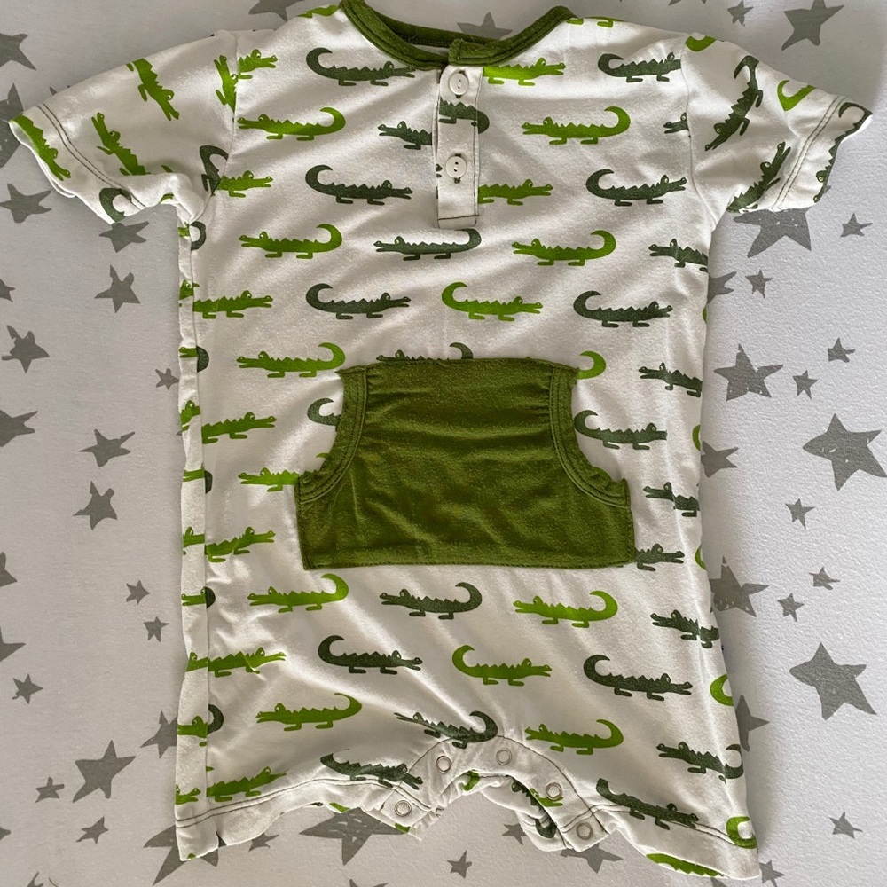 *SOLD* Kickee Pants Crocodile Romper